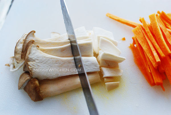 Slice Carrot & King Oyster Mushroom